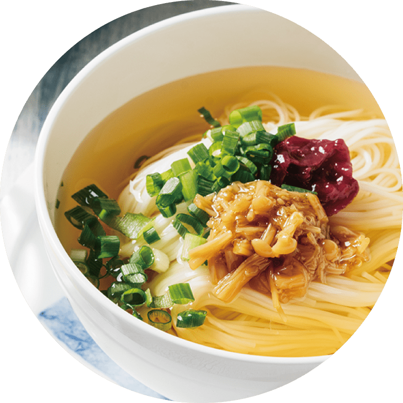 ぶっかけ無限なめ茸そうめん